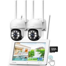 Stebėjimo kamerų komplektas su monitoriumi lauke 