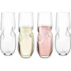 Šampano fleitos be kotelių 8oz stiklinės