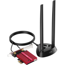 Cudy WiFi 7 WE9300S PCIe WiFi Card for PC, 6GHz Tri-Band Wireless Adapter, Intel BE200 Chipset, Bluetooth 5.4, High Gain Antenna, Easy Installation