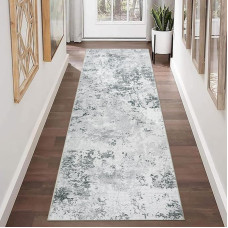 Abstract Runner Rug for Hallway 65 x 180 cm Non-Slip Modern Rugs Washable Kitchen Rug Runner Faux Wool Floor Rug Runner Bedroom Rugs Runner for Living Room Laundry