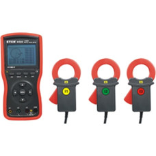 ETCR4400 Multimeter, 0~360 Degree Digital Three Phase Volt-Ampere Meter with RS232 Interface 500 Groups Data Storage Round Current Clamp, Safe and Reliable