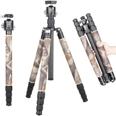 INNOREL RT85 cm Anglies pluošto trikojis 184 cm 2-in-1 trikojis monopodas Profesionalus didelės apkrovos fotoaparato trikojis Maksimali apkrova 25 kg Maksimalus vamzdis 32 mm su centrine kolonėle N44 rutulinės galvutės trikojo krepšys (RT85 cm + N44)