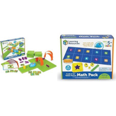 Learning Resources Robot Mouse to Program & Get Started Activity Set, 5 Years to 9 Years Mint Fan & Code & Go Math Set for the Robot Mouse