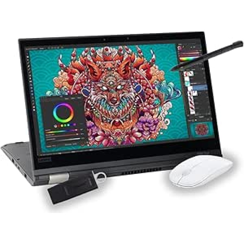 Lenovo, Notebook Intel Core i5, Notebook with Display Touch Screen, HD 14 Inches, RAM 8 GB, SSD 512 GB, Win 11 Pro, Package Office 2021, Italian Warranty (Refurbished) Mouse + Pendrive 32 GB