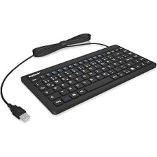 Keysonic 3230IN (de) Waterproof/Dustproof Silicone Mini Keyboard USB Wired) with 12 function keys (Black)