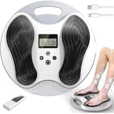 Medicinos kraujo apytakos stimuliatorius pėdoms ir kojoms, EMS pėdų masažuoklis, mažina neuropatiją, kelio ir kojų skausmą, skatina pėdų kraujotaką - elektrinis TENS stimuliatorius su 4
