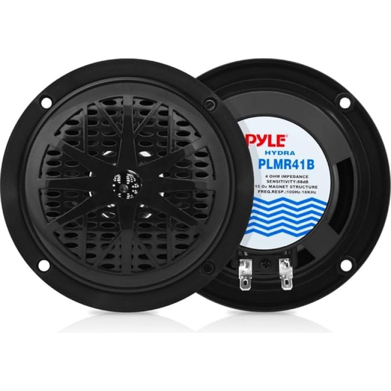 Pyle PLMR41B 4 inch Dual Cone Waterproof Stereo Speakers