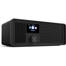 sky vision DAB 70 IR GB - Stereo DAB+ internetinis radijas (FM FM, WLAN, su AUX prievadu ir kabeliu, skaitmeninis radijo žadintuvas, su nuotolinio valdymo pulteliu), juodas