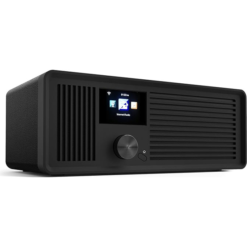 sky vision DAB 70 IR GB - Stereo DAB+ internetinis radijas (FM FM, WLAN, su AUX prievadu ir kabeliu, skaitmeninis radijo žadintuvas, su nuotolinio valdymo pulteliu), juodas