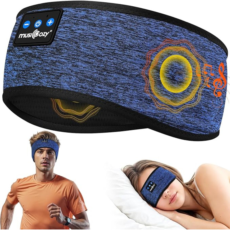 Sleep Headphones Bluetooth 5.4, Sleep Headband Headphones Sports Headphones Sleep Band with Playtime 16+STD/HiFi Stereo Music Gift for Side Sleepers/Men/Women/Father/Mother