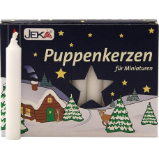 Pack of 20 Doll Candles White Approx. 10 x 65 mm (20 x 20 Pieces) Doll Lights Miniature Candles Christmas Candles