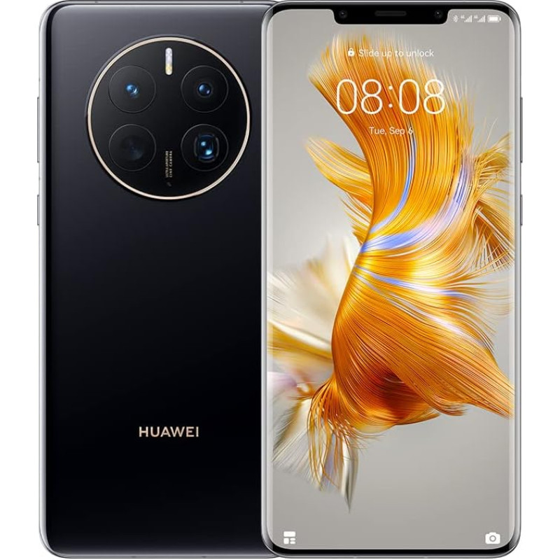 HUAWEI Mate 50 Pro, Ultra Aperture XMAGE Camera, 66W Supercharge, 4700mAh High Capacity Battery, Black, German Version, 8GB + 256GB