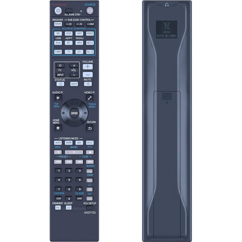 AXD7723 Remote Control for Pioneer Elite Home Theater Receiver SC-81 SC-82 SC-91 SC-95 VSX-80 VSX-90 VSX-924