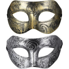 Amosfun Men's Lace Venetian Mask for Halloween Party Carnival Evening Costume Photo Props