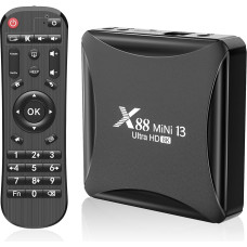 Android TV Box 13.0, X13 Mini 4GB RAM 64GB ROM RK3528 Quad-Core 64bit Cortex-A53 Support 2.4/5.0GHz Dual-Band Wi-Fi 10/100M Ethernet HDMI 2.0 8K Smart TV Box