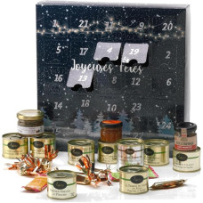 Luxury Advent Calendar 2024 with French Delicacies from the Périgord. With Duck Liver, Paté, Fine Poultry Terrine. For all gourmets and lovers of fine cuisine