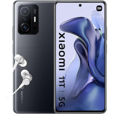 Xiaomi 11T 5G smartphone + headphones (8 + 256 GB, 6.67 inches 120 Hz AMOLED display and Dolby Atmos, 108 MP in professional quality, MediaTek Dimensity 1200-Ultra, 67 W Turbo Charge) grey - exclusively at Amazon