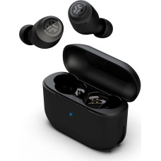 JLab Go Air Pop+ In-Ear Headphones Wireless Bluetooth, True Wireless Headphones, 35+ Hours Headphones, Wireless Earbuds, Earbuds with Microphone, USB-C Charging Box, Dual Connect, EQ3 Sound, Black