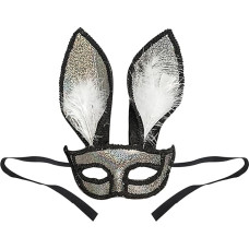 FakeFace Half Rabbit Mask Sexy Half Face Mask Halloween Long Ear Mask Plastic Accessories Cosplay Masquerade Carnival Party