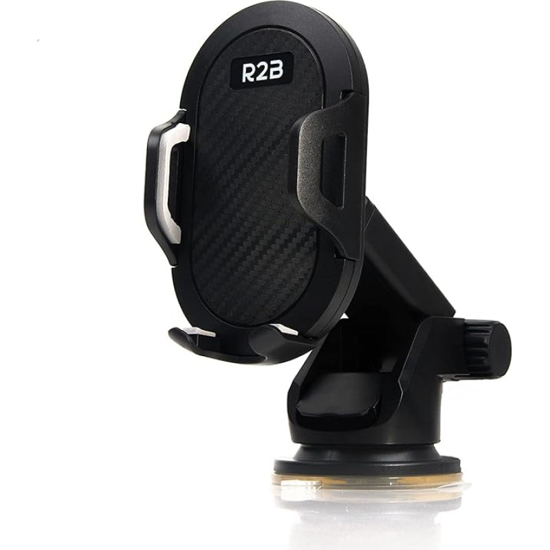 R2B Mobile Phone Car Mount Suction Cup & Ventilation with 360 Degree Rotation - Mobile Phone Holder Car - Smartphone Holder Suction Cup - Car Accessories - Car Mobile Phone Holder - Universal - Black