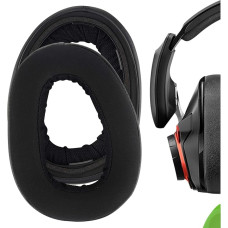 Geekria Comfort Hybrid Velour Replacement Ear Pads for Sennheiser GSP 600, GSP 670, GSP 500 Professional Gaming Headphones Ear Pads, Headset Ear Pads Replacement Parts (Black)