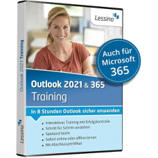 Outlook 2021 & 365 Training - In 8 Stunden Outlook sicher anwenden | Lernen Sie Schritt für Schritt die Grundlagen von Outlook 2021 bzw. Outlook 365| Online-Kurs + DVD von Lessino [1 Nutzer-Lizenz]