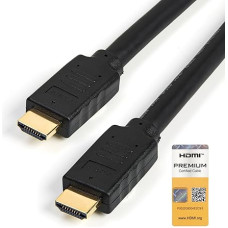 StarTech.com 7 m Premium Certified HDMI 2.0 Cable with Ethernet - High Speed Ultra HD 4K 60Hz HDMI Connection Cable HDR10 - HDMI Cable (Male/Male) - for UHD Monitors/TVs/Displays (HDMM7MP)