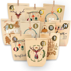 Advent Calendar Bags (Yellow Paper Print Multicolour)