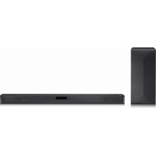 LG DSL4 Soundbar (300 Watt) with Wireless Subwoofer (2.1 Channels, USB, Bluetooth) & Amazon Basics Toslink Optical Digital Audio Cable, 1m