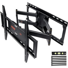 TV Wall Mount Swivelling Tilting Universal TV Mount 635 mm Long Arm Sliding TV Wall Mount for 32-80 Inch TVs up to 60 kg Max VESA 600 x 400 mm TV Mount for TV Centring