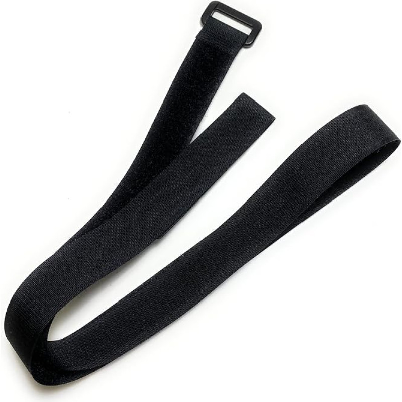 VELCRO® Brand Reusable Velcro Cable Ties Resealable with Velcro Fastener and Buckle, Universal, Black, 5 cm x 100 cm, Pack of 10