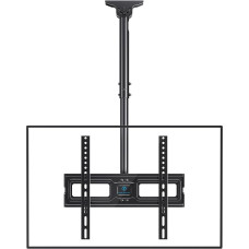 TV Ceiling Mount, Swivel, Tilting TV Bracket for 26-55 Inch Flat and Curved TV or Monitors up to 45 kg, max. VESA 400 x 400 mm, Black