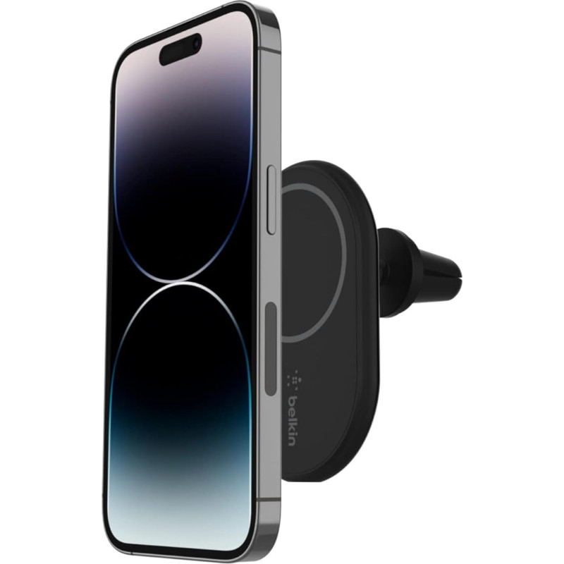 Belkin BoostCharge Wireless Magnetic Car Phone Holder, Car Charger, Car Charger, Compatible with MagSafe Enabled iPhone 16, iPhone 15, iPhone 14, iPhone 13, iPhone 12 (Including Cable)