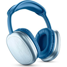 Music Sound | MAXI2 Bluetooth Headphones | Headphones On Ear Bluetooth 5.0 - Play Time 22h - Charging 1.5h - Built-in Microphone - Controls on Gazebo and Adjustable Headband, Blue Colour