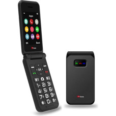 TTfone TT760 4G USB-C Mobile Phone for Elderly, Simple and Easy to Use, Folding Cell Cheap and Easy to Use, Vodafone Pay as You Go (Black, with USB Cable)