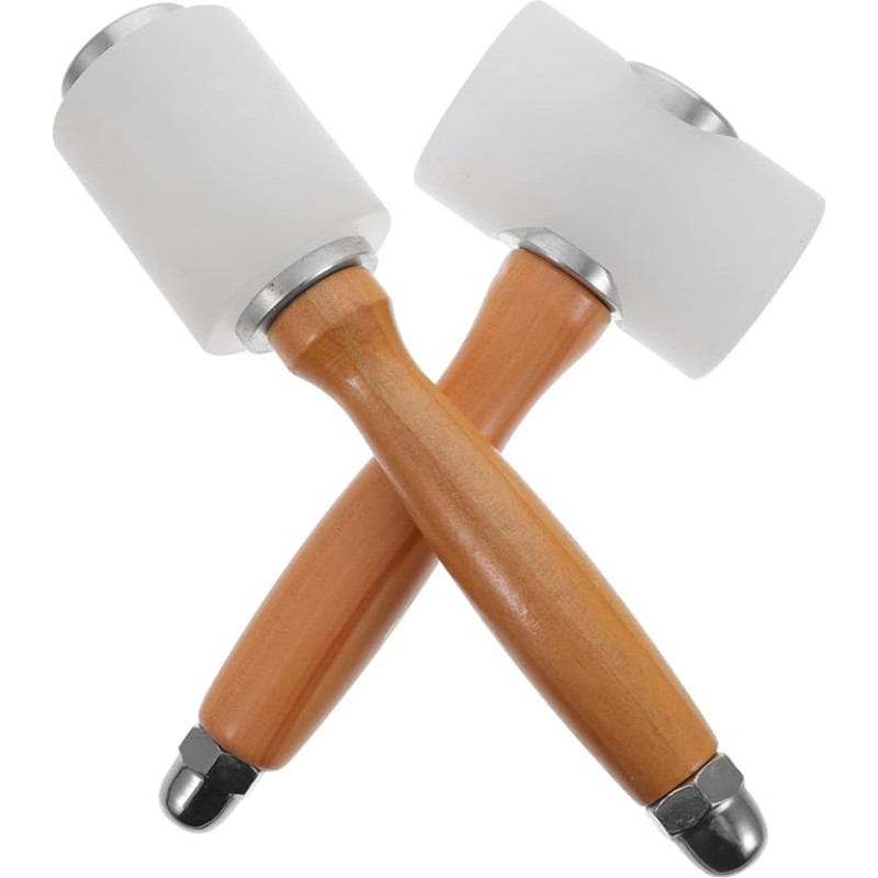 Uonlytech 2St Nylonhammer lederhandwerk hammer versorgung Hammerwerkzeug aus Leder Hämmer zur Lederherstellung Holzhammer Haupt Lederhammer Installationshammer Arbeit hölzern Weiß