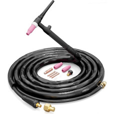 FEIFANKE WP-17V Argon TIG Hose Package 10-50 mm² Connection 3.0 m Leather Holster Hose Package with Accessories Compatible with ARC140 MIG135 Welding Machines