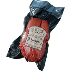 Nduja Calabrese 390 g - Spicy String Salami from Italy - Handmade from 100% Pork - Authentically Made in Italy by Delizie Vaticane di Tropea