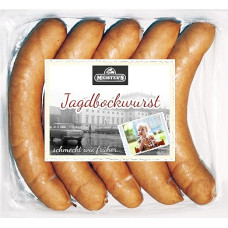 Jagdbockwurst | Meister's Bockwurst Knutscht Jagdwurst | Tradicinės rūkytos dešrelės | Dešrelės natūraliose žarnose | Aukščiausia kokybė | 10 x 150 g