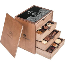 CHOCOLISSIMO ChocoMassimo Chocolate Gift - 40 Handmade Chocolates in Wooden Box - Gift Idea Birthday Gift, Christmas, Mother's Day, Father's Day - for Women and Men
