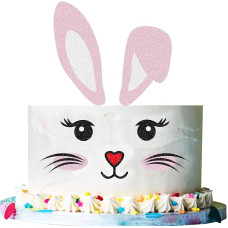 Easter Cake Decoration Rabbit Cupcake Toppers Easter Bunny Cake Decoration Easter Cake Decoration Birthday for Easter Party Decoration Children Bunny Theme Party Cake Decoration Supplies