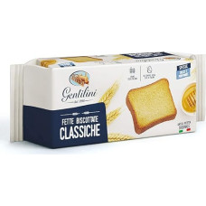 6 x Gentilini Fette Biscottate Classiche Rusks Baked Goods 100% Italian Product 185 g