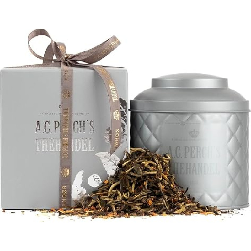 A.C. Perchs Loose Tea | 100 g Tin Aromatic White Christmas Tea with Orange and Spices | Tradition Since 1835