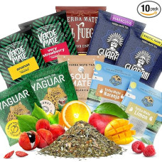 Large Set of Mate Mate Samples | Samples of Mate Tea 50 g | Verde mate Green, Soul Mate, Yaguar, Guarani, El Fuego, Rio Parana | Mate Tea | Natural Caffeine | 10 x 50 g | 0.5 kg