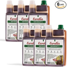 EWALIA Nerve Juice II - Targeted Support for Concentrated Performance in Horses - Ideal for Competitions and Training, Developed with Veterinarians, 100% Pure Natural, Free from Additives, 6 x 1 Litre