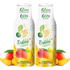 2 x 500 ml Light Fitness Syrup Mango Flavour by FruttaMax Sugar Free with Stevia 60% Fruit Content