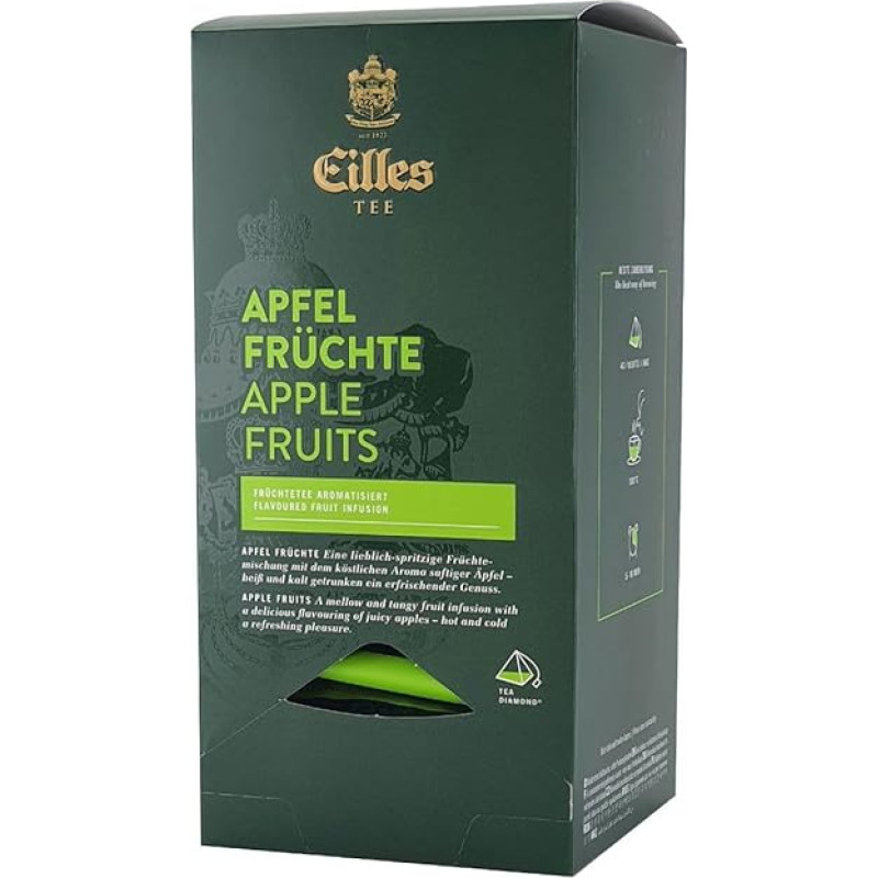 Eilles Luxury World Selection Tea Apple Fruits - 20 Tea Diamonds Individually Packed