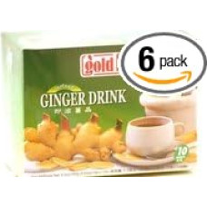 Pack of 6 Gold Kili Instant Ginger Drink [6 x 10 x 18 g] Ginger Drink