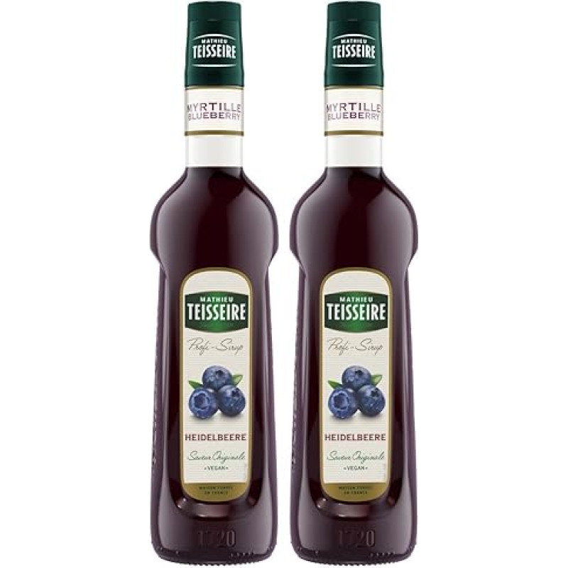 Mathieu Teisseire Drink Syrup Blueberry 0.7 L - Cocktails (Pack of 2)