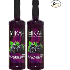 Mikah - Premium Flavors - Blackberry (Mora) x2 | Sirup für Getränke und Desserts | Professionelle Verwendung | 2 Flaschen à 1 Liter (2 x 1000 ml)